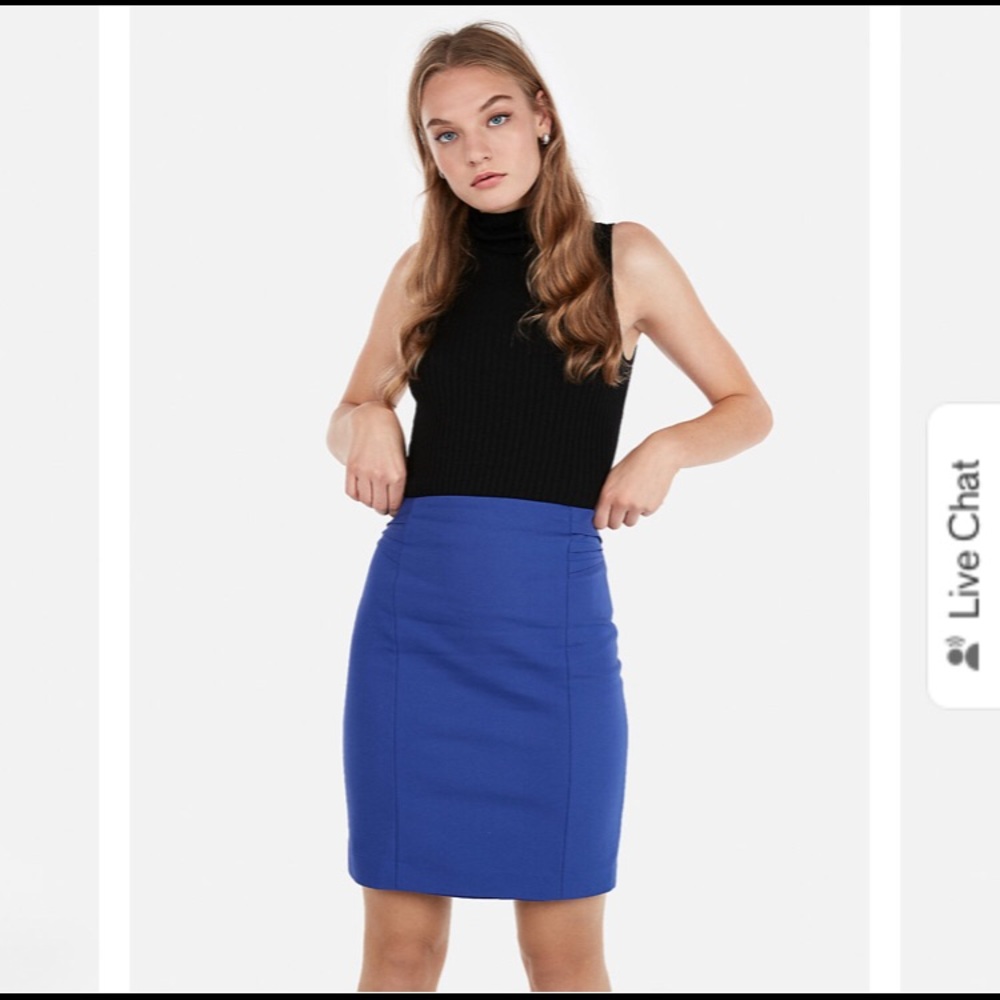 Dark Green Express Pencil Skirt